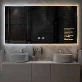 LED Spiegel Rechthoekig | met Touch-Knoppen | en Anti-Condens Functie | Instelbare lichttemperatuur - Reyze Serie Motivated Model 2