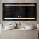LED Spiegel Rechthoekig | met Touch-Knoppen | en Anti-Condens Functie | Instelbare lichttemperatuur - Reyze Serie Salono Model 4