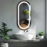 LED Spiegel Ovaal | Zonder Touchknoppen | Koud wit licht - Reyze Serie Salono Model 1