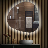 LED Spiegel Asymmetrisch | Zonder Touchknoppen | Koud wit licht - Reyze Serie Ambient Model 1