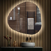 LED Spiegel Asymmetrisch | Zonder Touchknoppen | Neutraal wit licht - Reyze Serie Ambient Model 1