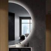 LED Spiegel Halve maan | Zonder Touchknoppen | Koud wit licht - Reyze Serie Ambient Model 1 - Linkerkant