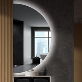 LED Spiegel Halve maan | met Touch-Knop | Koud wit licht - Reyze Serie Ambient Model 1 - Linkerkant