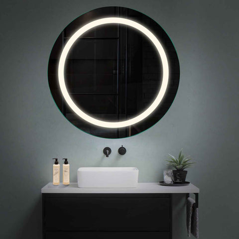 LED Spiegel Rond | Zonder Touchknoppen | Neutraal wit licht - Reyze Serie Salono Model 1