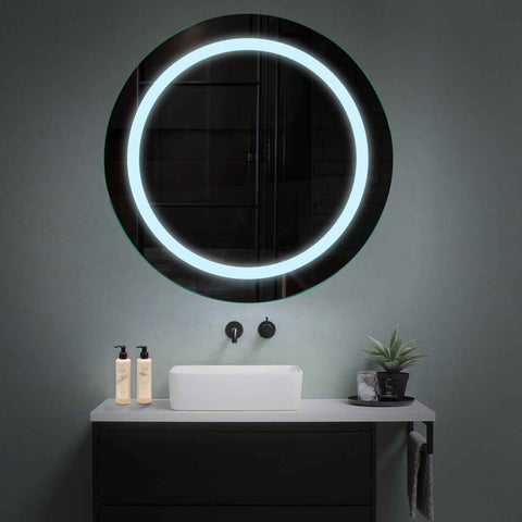 LED Spiegel Rond | Zonder Touchknoppen | Koud wit licht - Reyze Serie Salono Model 1