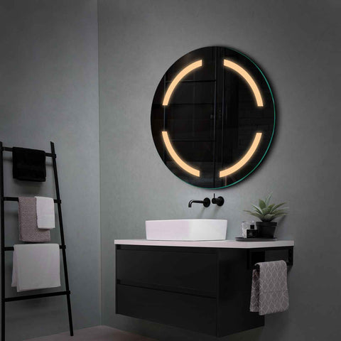 LED Spiegel Rond | Zonder Touchknoppen | Warm Wit Licht - Reyze Serie Salono Model 2