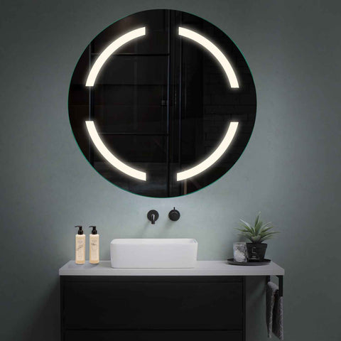LED Spiegel Rond | Zonder Touchknoppen | Neutraal wit licht - Reyze Serie Salono Model 2
