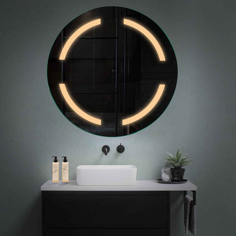 LED Spiegel Rond | Zonder Touchknoppen | Warm Wit Licht - Reyze Serie Salono Model 2