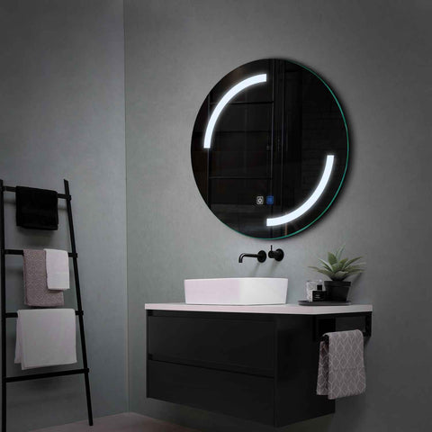 LED Spiegel Rond | met Touch-Knoppen | en Anti-Condens Functie | Koud wit licht - Reyze Serie Salono Model 3