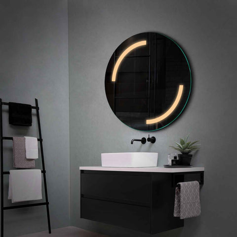 LED Spiegel Rond | Zonder Touchknoppen | Warm Wit Licht - Reyze Serie Salono Model 3