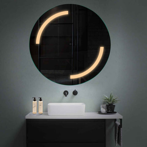 LED Spiegel Rond | Zonder Touchknoppen | Warm Wit Licht - Reyze Serie Salono Model 3