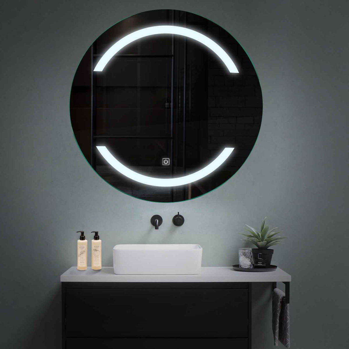 LED Spiegel Rond | met Touch-Knop | Koud wit licht - Reyze Serie Salono Model 4