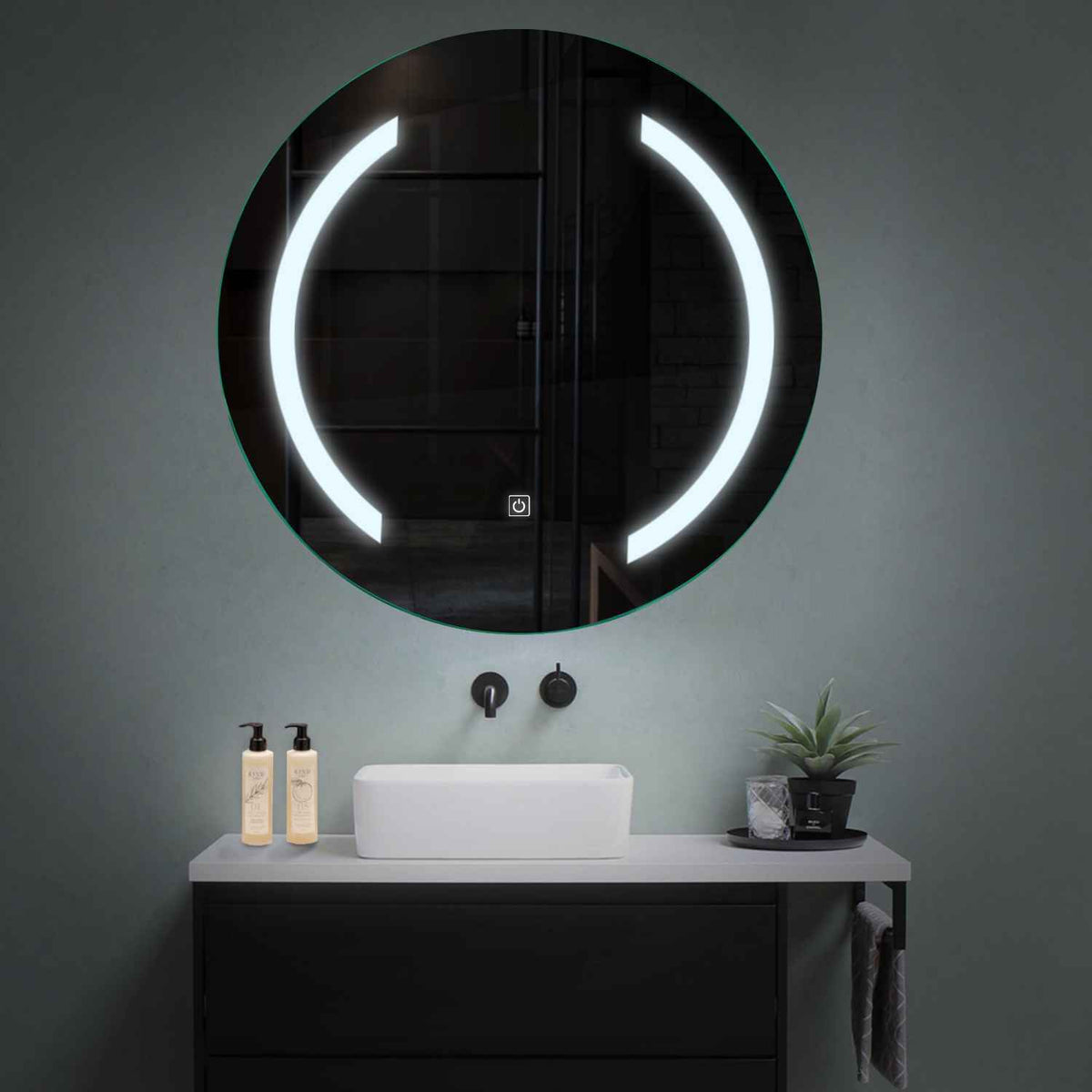 LED Spiegel Rond | met Touch-Knop | Koud wit licht - Reyze Serie Salono Model 5