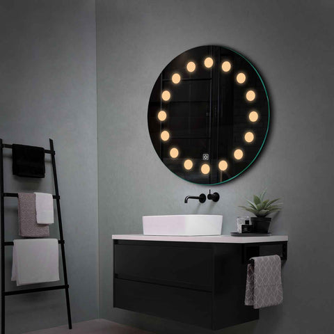 LED Spiegel Rond | met Touch-Knop | Warm Wit Licht - Reyze Serie Salono Model 6