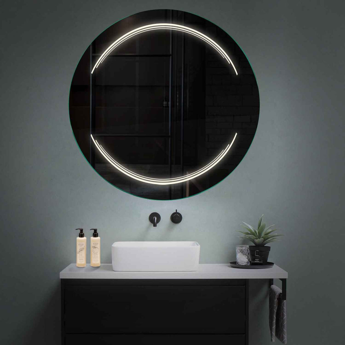 LED Spiegel Rond | Zonder Touchknoppen | Neutraal wit licht - Reyze Serie Salono Model 7
