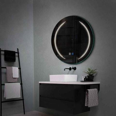 LED Spiegel Rond | met Touch-Knoppen | en Anti-Condens Functie | Neutraal wit licht - Reyze Serie Salono Model 8