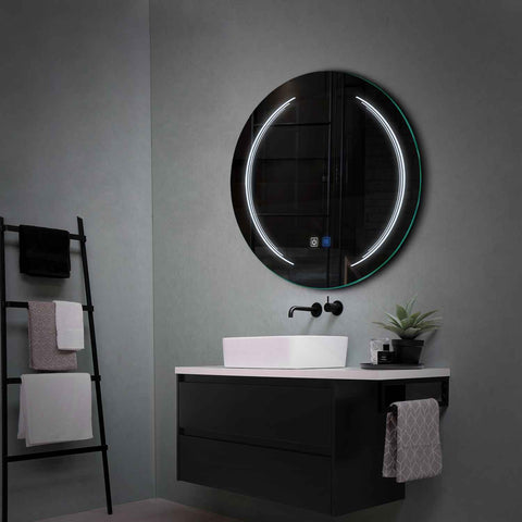 LED Spiegel Rond | met Touch-Knoppen | en Anti-Condens Functie | Koud wit licht - Reyze Serie Salono Model 8