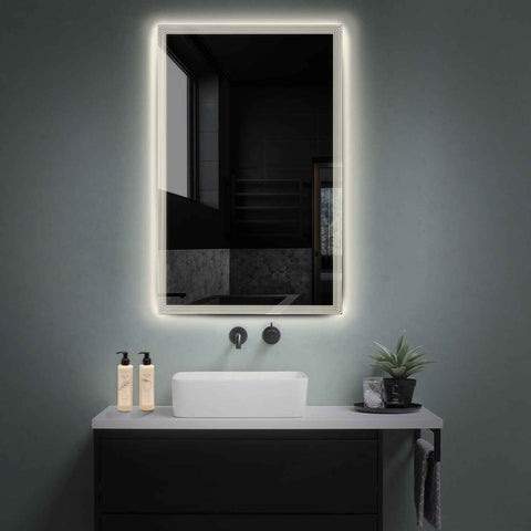 LED Spiegel Verticaal | Zonder Touchknoppen | Neutraal wit licht - Reyze Serie Edge Model 1