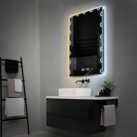 LED Spiegel Verticaal | met Touch-Knoppen | en Anti-Condens Functie | Instelbare lichttemperatuur - Reyze Serie Edge Model 4