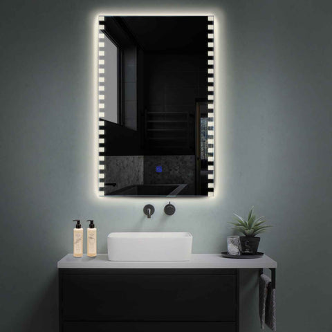 LED Spiegel Verticaal | met Touch-Knop | Neutraal wit licht - Reyze Serie Edge Model 6