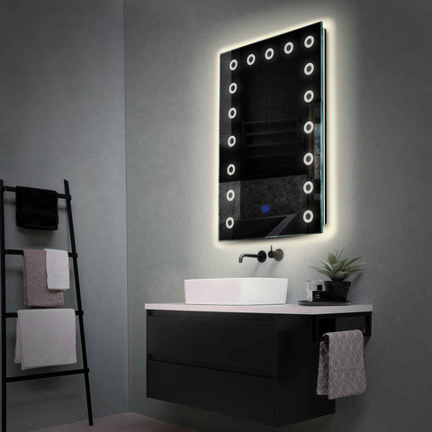 LED Spiegel Verticaal | met Touch-Knop | Neutraal wit licht - Reyze Serie Minimal Model 4