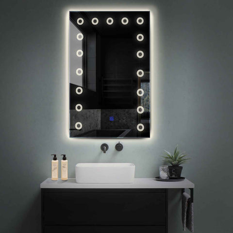 LED Spiegel Verticaal | met Touch-Knop | Neutraal wit licht - Reyze Serie Minimal Model 4