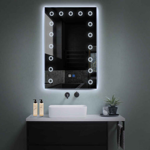 LED Spiegel Verticaal | met Touch-Knoppen | en Anti-Condens Functie | Koud wit licht - Reyze Serie Minimal Model 4