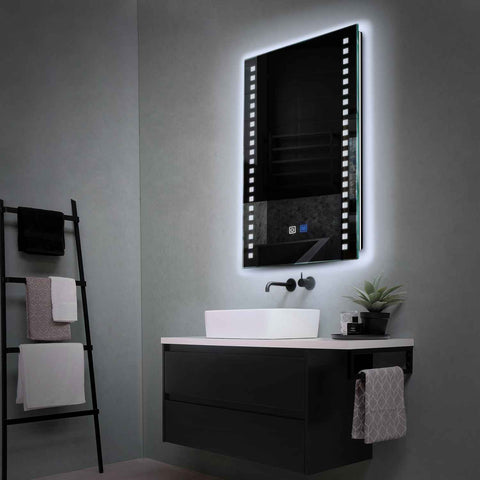 LED Spiegel Verticaal | met Touch-Knoppen | en Anti-Condens Functie | Koud wit licht - Reyze Serie Minimal Model 6