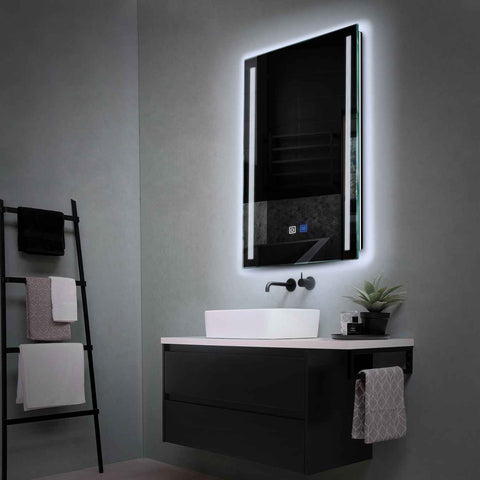 LED Spiegel Verticaal | met Touch-Knoppen | en Anti-Condens Functie | Koud wit licht - Reyze Serie Minimal Model 7