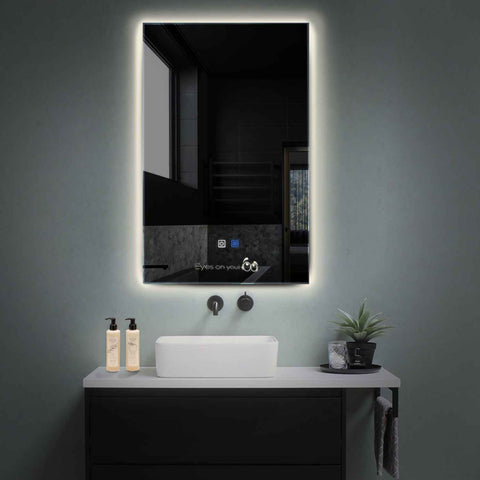 LED Spiegel Verticaal | met Touch-Knoppen | en Anti-Condens Functie | Neutraal wit licht - Reyze Serie Motivated Model 8