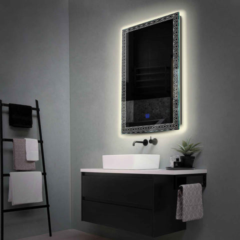 LED Spiegel Verticaal | met Touch-Knop | Neutraal wit licht - Reyze Serie Official Model 1