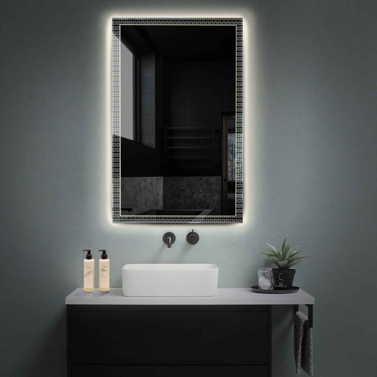 LED Spiegel Verticaal | Zonder Touchknoppen | Neutraal wit licht - Reyze Serie Official Model 5
