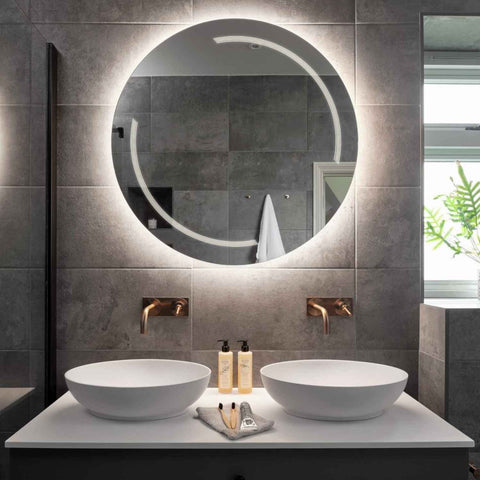 LED Spiegel Rond | Zonder Touchknoppen | Neutraal wit licht - Reyze Serie Minimal Model 2