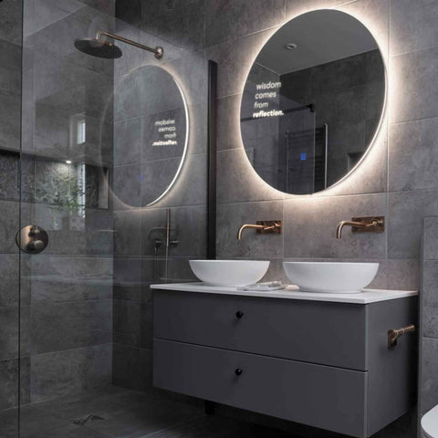 LED Spiegel Rond | met Touch-Knop | Neutraal wit licht - Reyze Serie Motivated Model 1
