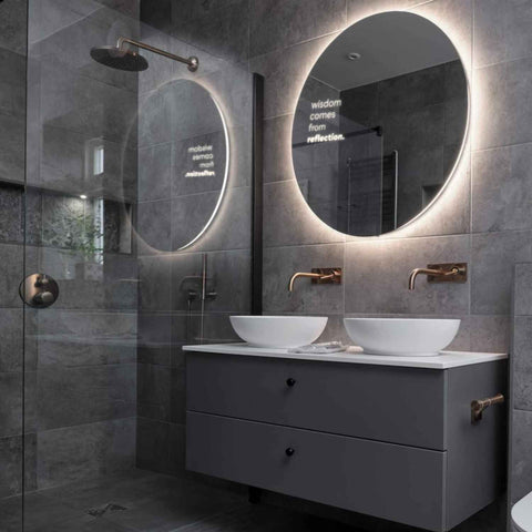 LED Spiegel Rond | Zonder Touchknoppen | Neutraal wit licht - Reyze Serie Motivated Model 1