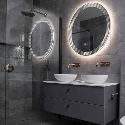 LED Spiegel Rond | met Touch-Knoppen | en Anti-Condens Functie | Neutraal wit licht - Reyze Serie Official Model 6