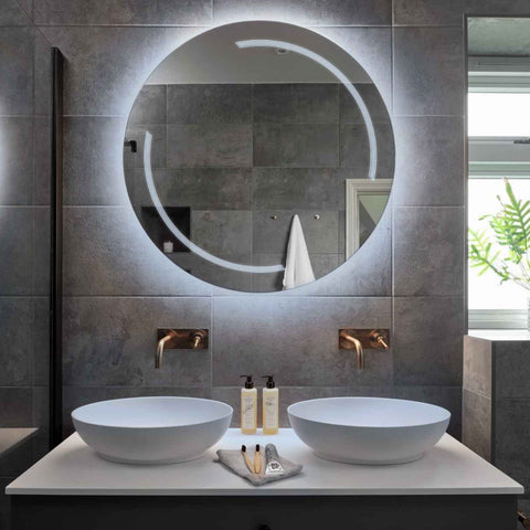 LED Spiegel Rond | Zonder Touchknoppen | Koud wit licht - Reyze Serie Minimal Model 2