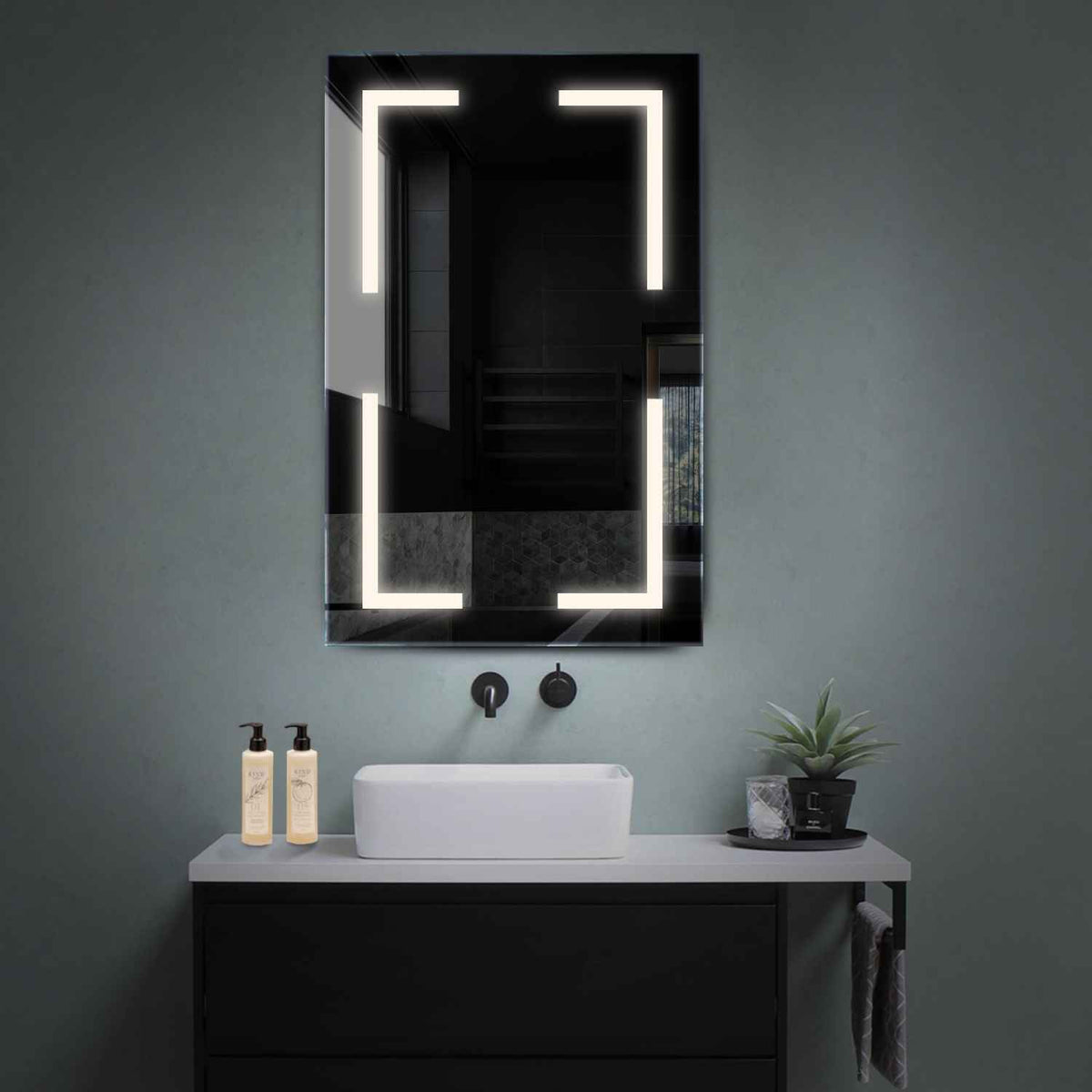 LED Spiegel Verticaal | Zonder Touchknoppen | Neutraal wit licht - Reyze Serie Salono Model 2