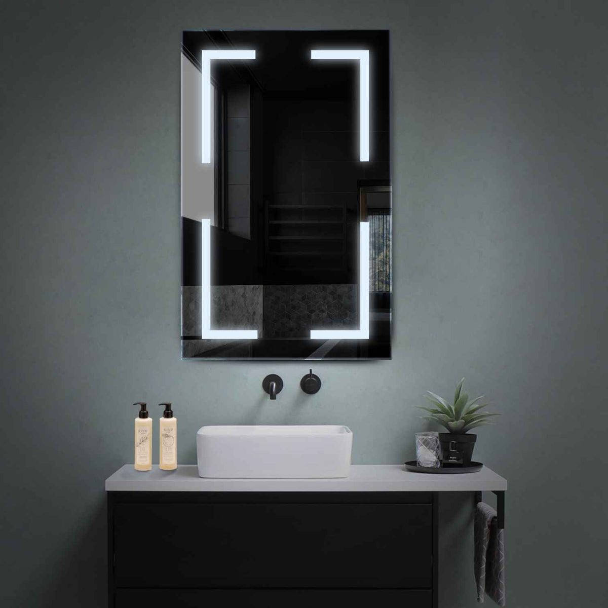 LED Spiegel Verticaal | Zonder Touchknoppen | Koud wit licht - Reyze Serie Salono Model 2