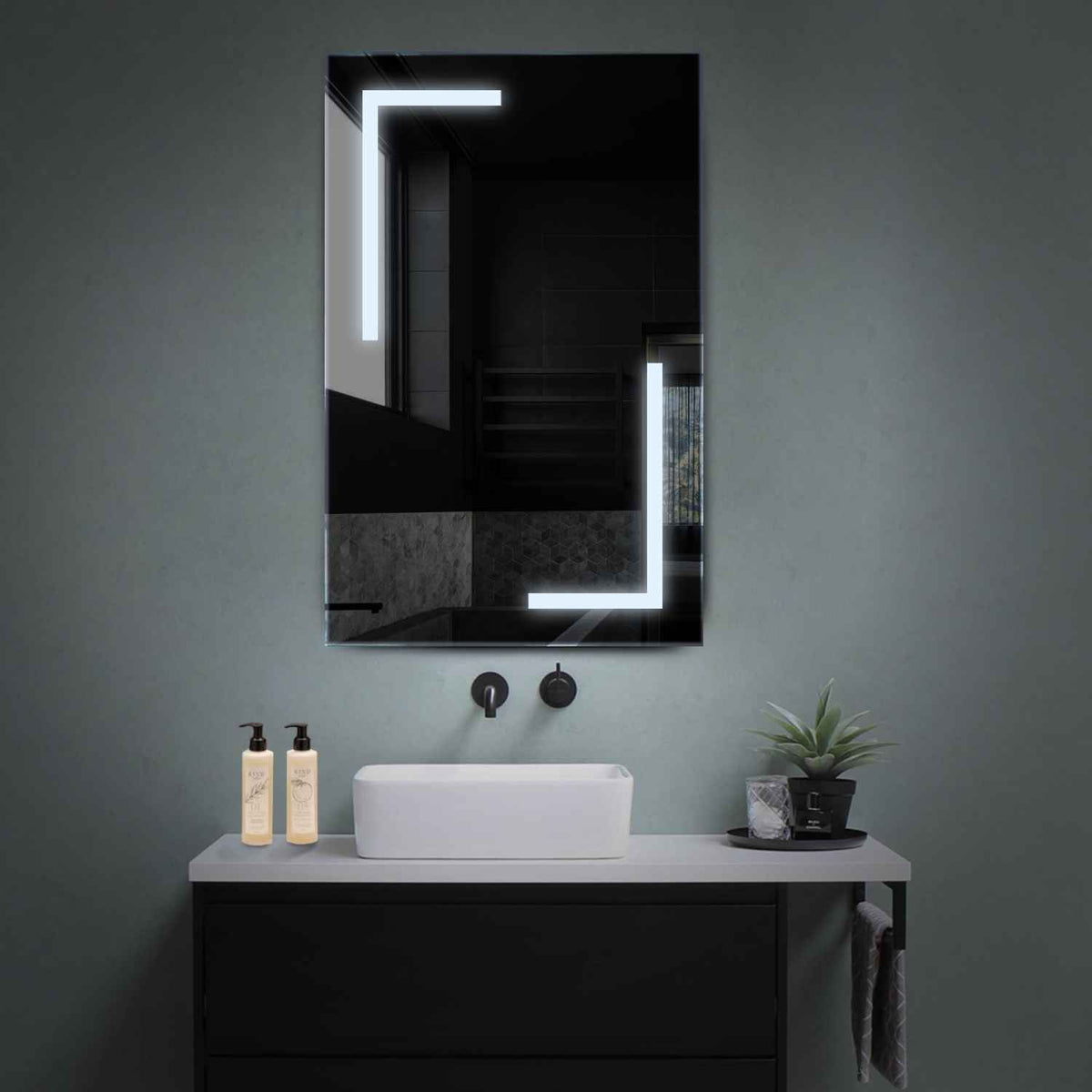LED Spiegel Verticaal | Zonder Touchknoppen | Koud wit licht - Reyze Serie Salono Model 3