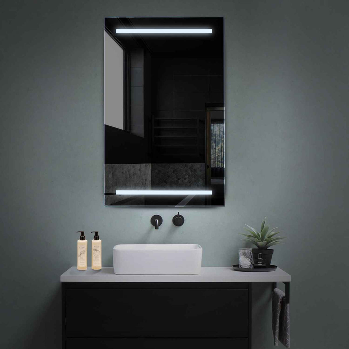 LED Spiegel Verticaal | Zonder Touchknoppen | Koud wit licht - Reyze Serie Salono Model 4