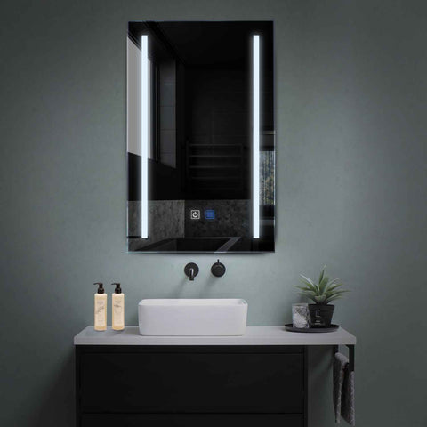 LED Spiegel Verticaal | met Touch-Knoppen | en Anti-Condens Functie | Koud wit licht - Reyze Serie Salono Model 5