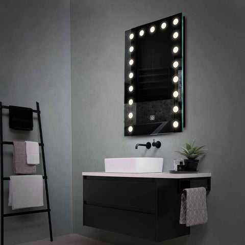 LED Spiegel Verticaal | met Touch-Knop | Neutraal wit licht - Reyze Serie Salono Model 6