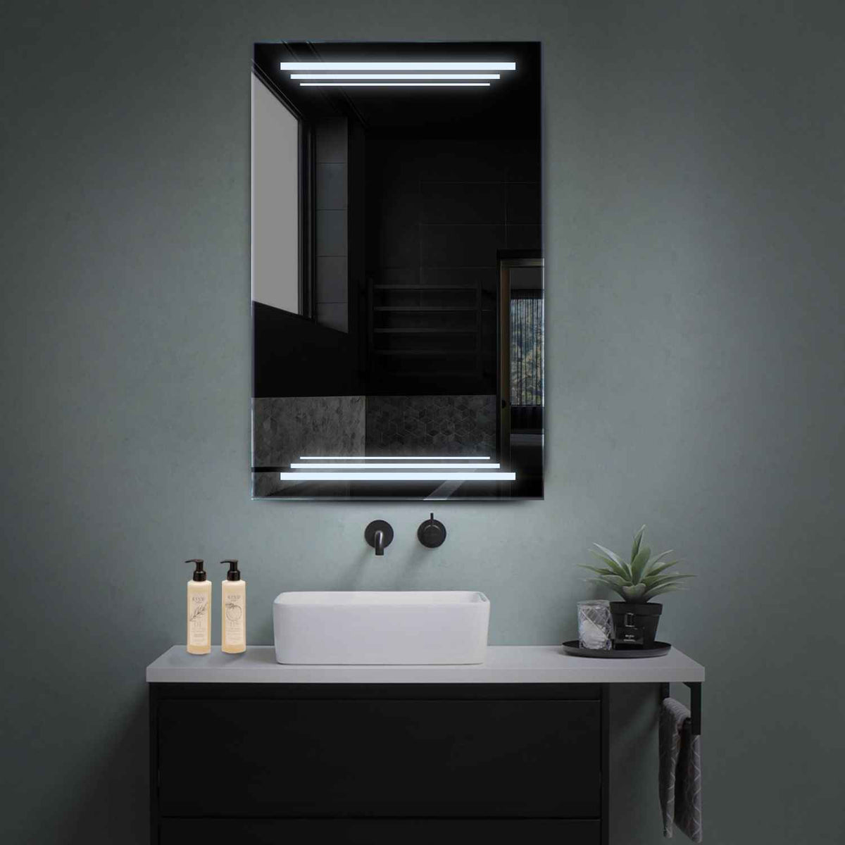 LED Spiegel Verticaal | Zonder Touchknoppen | Koud wit licht - Reyze Serie Salono Model 7
