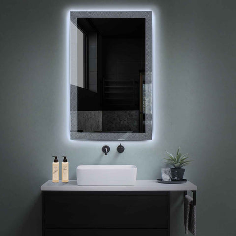 LED Spiegel Verticaal | Zonder Touchknoppen | Koud wit licht - Reyze Serie Simetria Model 4