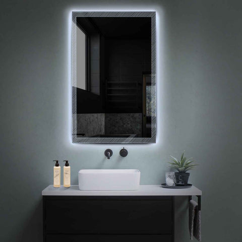 LED Spiegel Verticaal | Zonder Touchknoppen | Koud wit licht - Reyze Serie Simetria Model 7