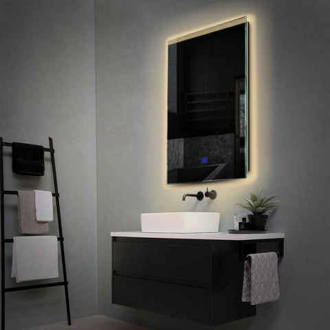LED Spiegel Verticaal | met Touch-Knop | Warm Wit Licht - Reyze Serie Edge Model 5