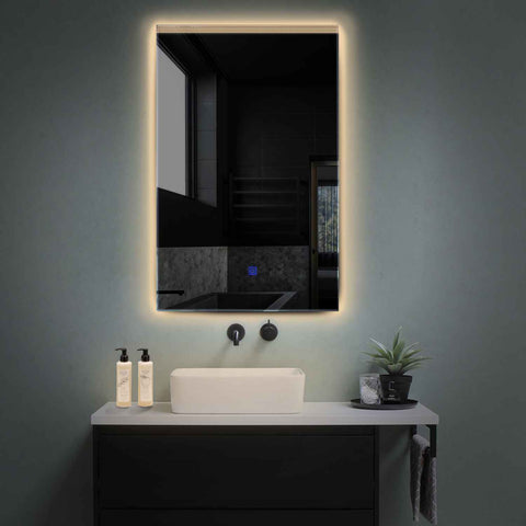 LED Spiegel Verticaal | met Touch-Knop | Warm Wit Licht - Reyze Serie Edge Model 5