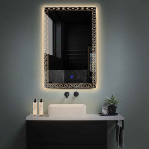 LED Spiegel Verticaal | met Touch-Knop | Warm Wit Licht - Reyze Serie Official Model 1