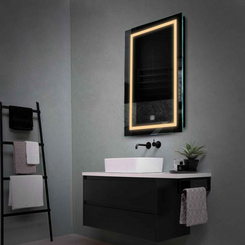 LED Spiegel Verticaal | met Touch-Knop | Warm Wit Licht - Reyze Serie Salono Model 1